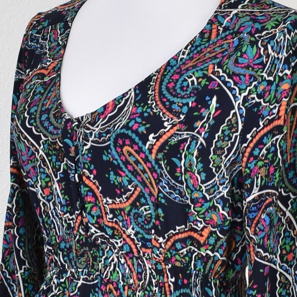 Maeve Maplewood Paisley Long Sleeve Dress - S - Picture 3 of 9